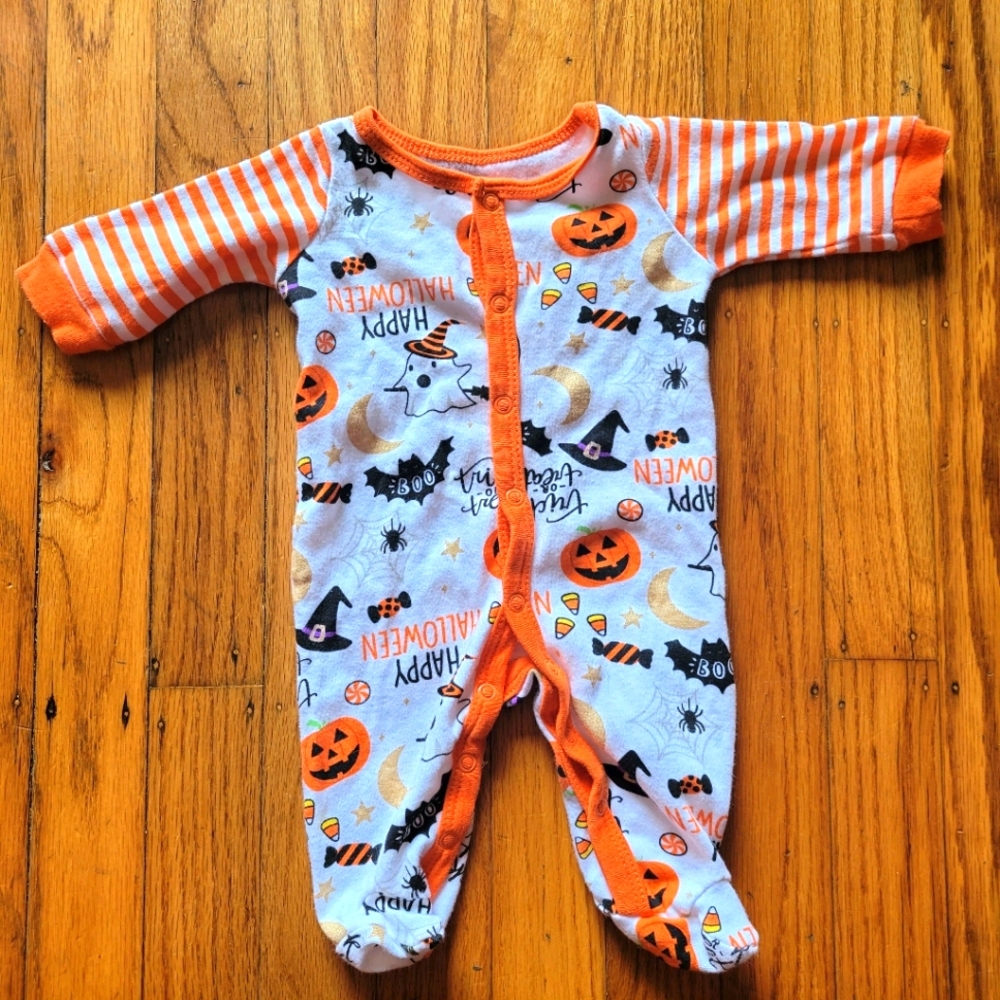 3 for $12 Baby Starters NB Halloween Baby Pajamas